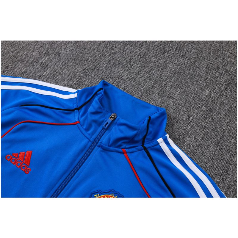 Mens Manchester United Jacket + Pants Training Suit Blue 2025/26-cheap jerseys