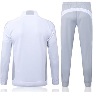 Männer Real Madrid Trainingsanzug Jacke + Hose Weiß – Grau 2025/26-günstige Trikots