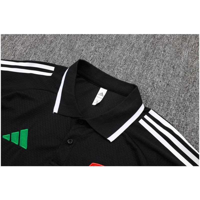 Mens Arsenal Polo Shirt Black 2025/26