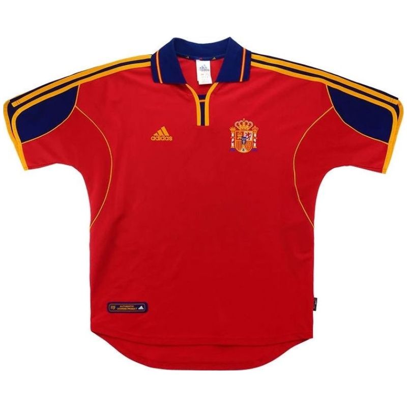 Männer Spanien Retro Heimtrikot 2000