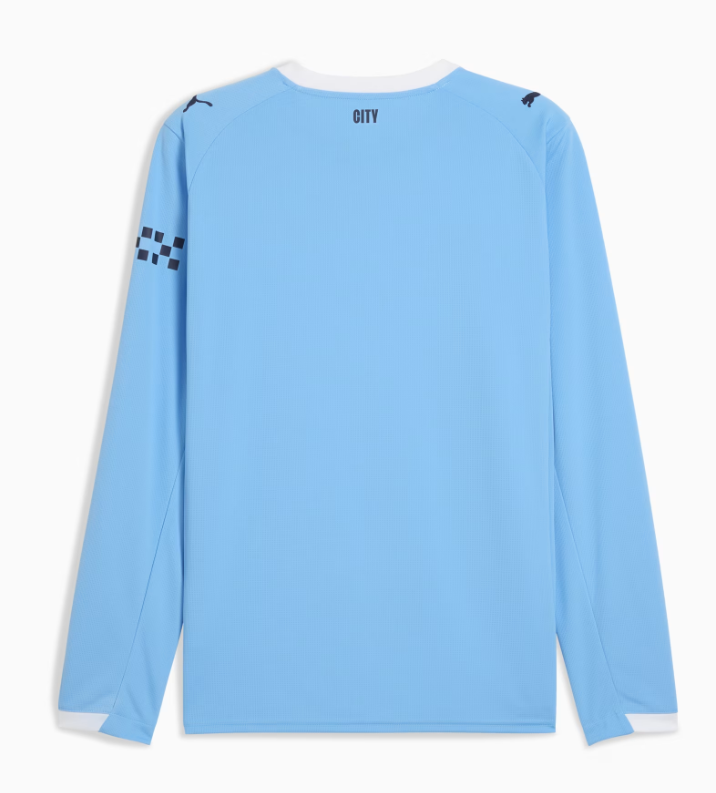 Mens Manchester City Home Jersey Long Sleeve 2025/26