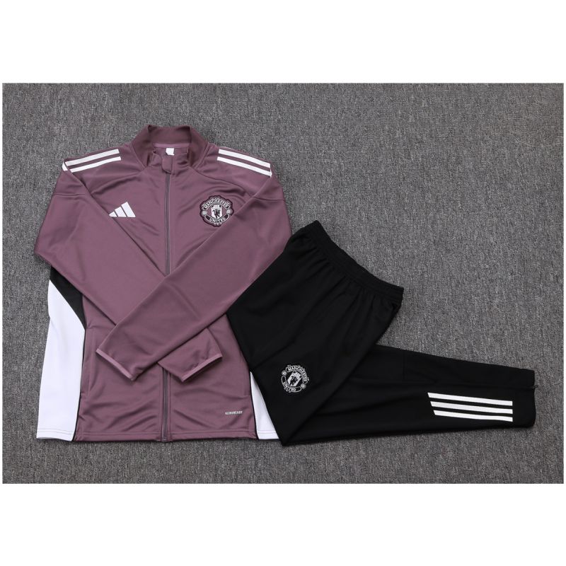 Kids Manchester United Jacket + Pants Training Suit Purlish Grey 2025/26