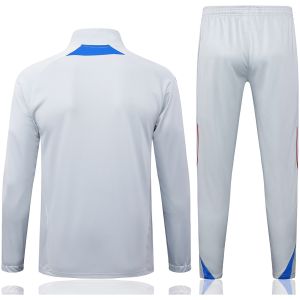 Männer Bayern München Trainingsanzug Jacke + Hose Hellgrau 2025/26-günstige Trikots