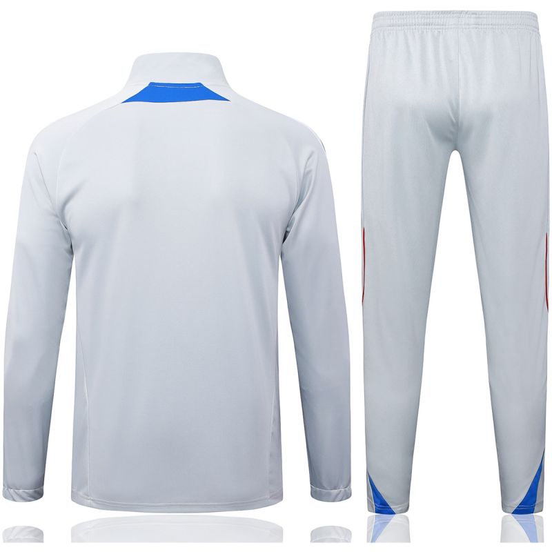 Männer Bayern München Trainingsanzug Jacke + Hose Hellgrau 2025/26-günstige Trikots