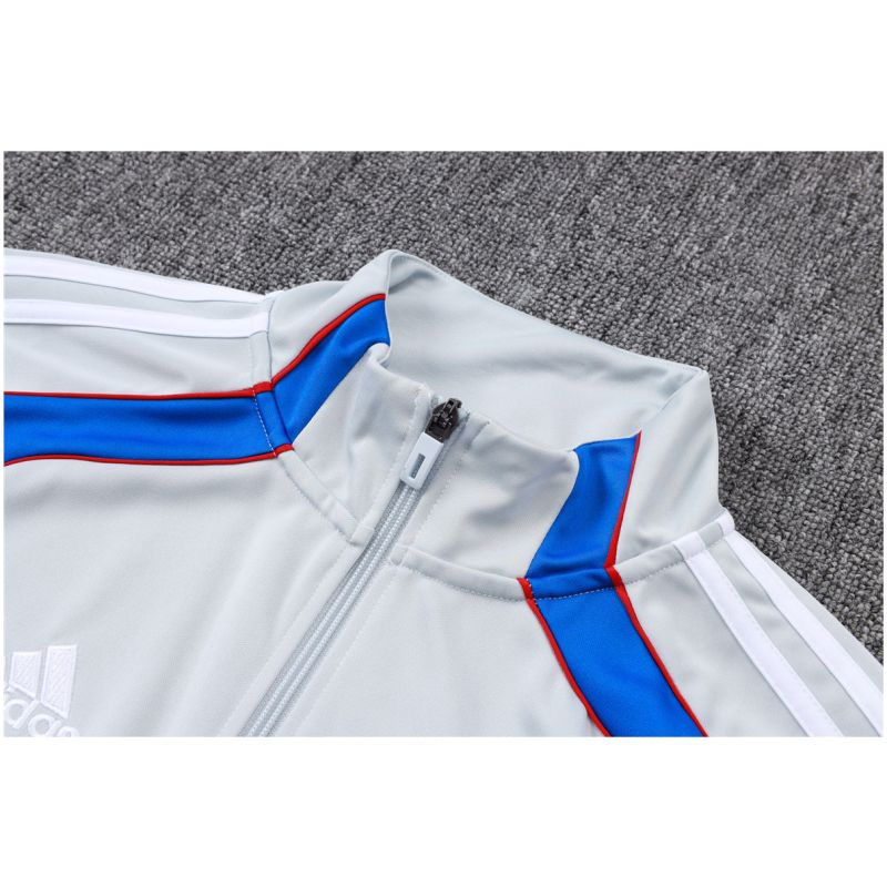 Männer Bayern München Trainingsanzug Jacke + Hose Hellgrau 2025/26-günstige Trikots