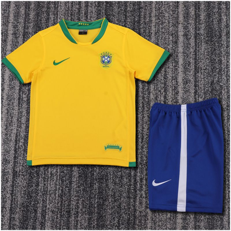 Kids Retro Brazil Home Jersey 2006