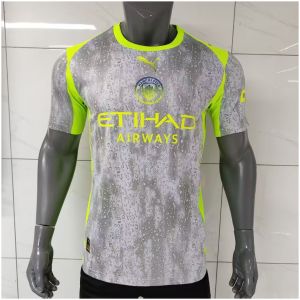Herren Manchester City Trainingsanzug Kurz Grau - Grün 2025/26-günstige Trikots