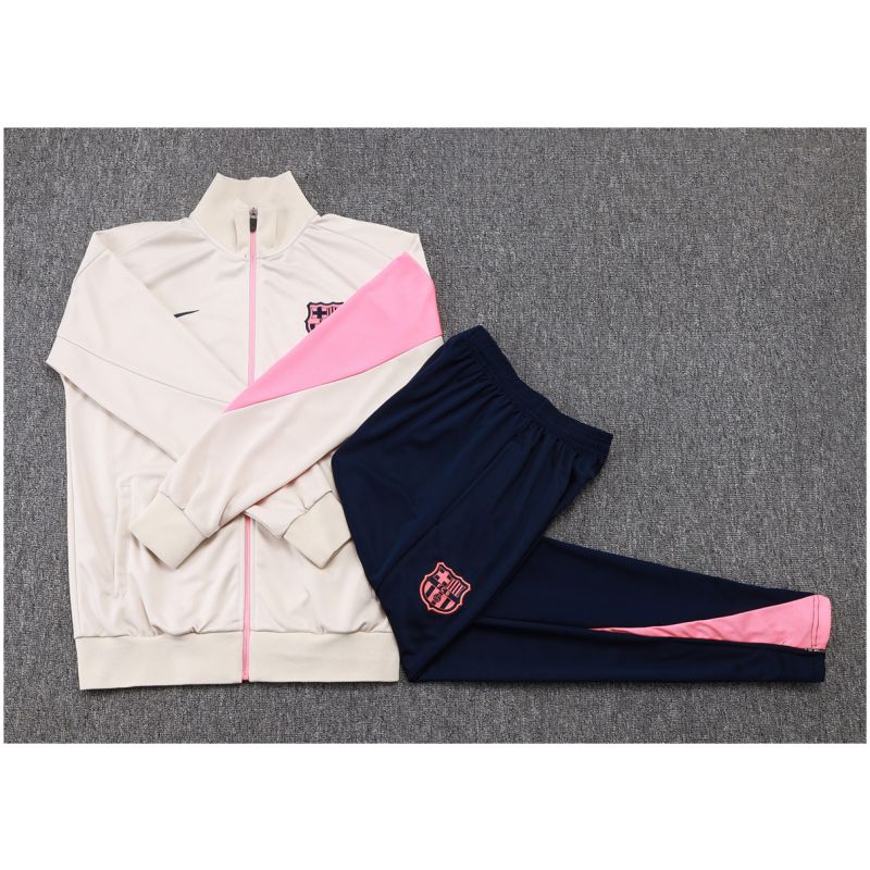 Kids Barcelona Jacket + Pants Training Suit Cream 2025/26