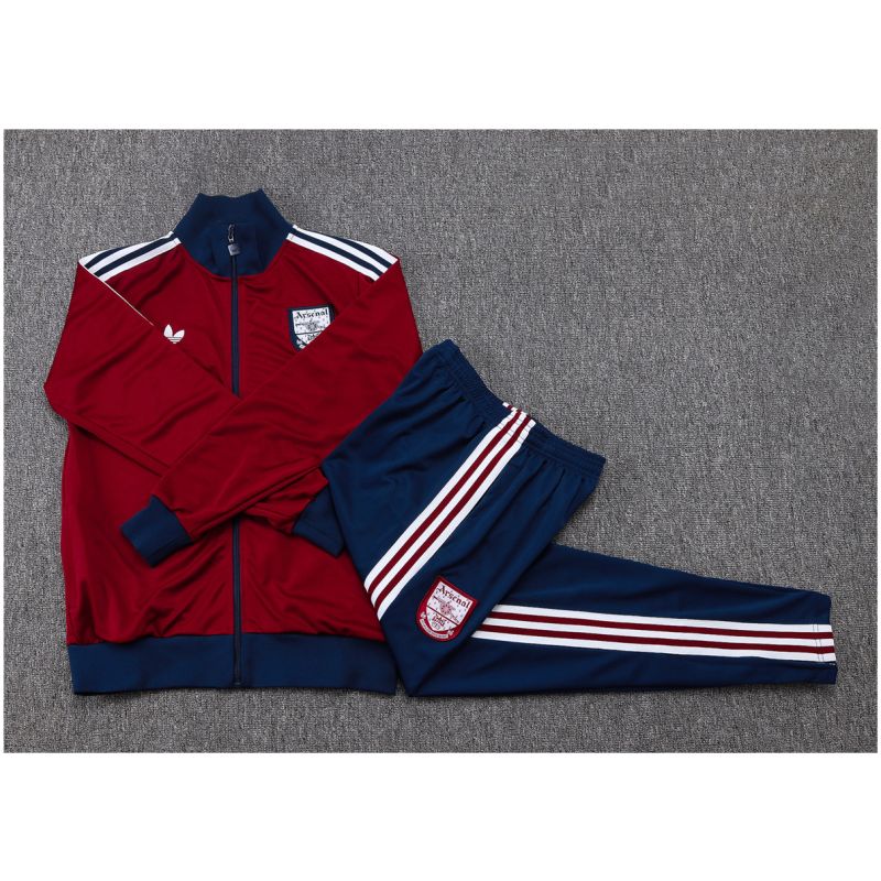 Kids Arsenal Jacket + Pants Training Suit Burgundy 2025/26