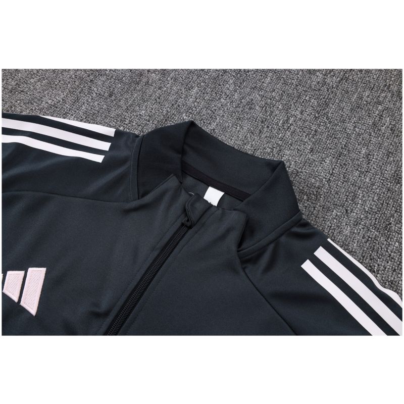 Mens Real Madrid Jacket + Pants Training Suit Dark Grey 2025/26