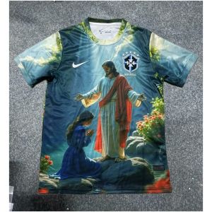 Mens Brazil Special Edition Jesus Blue Jersey 2025