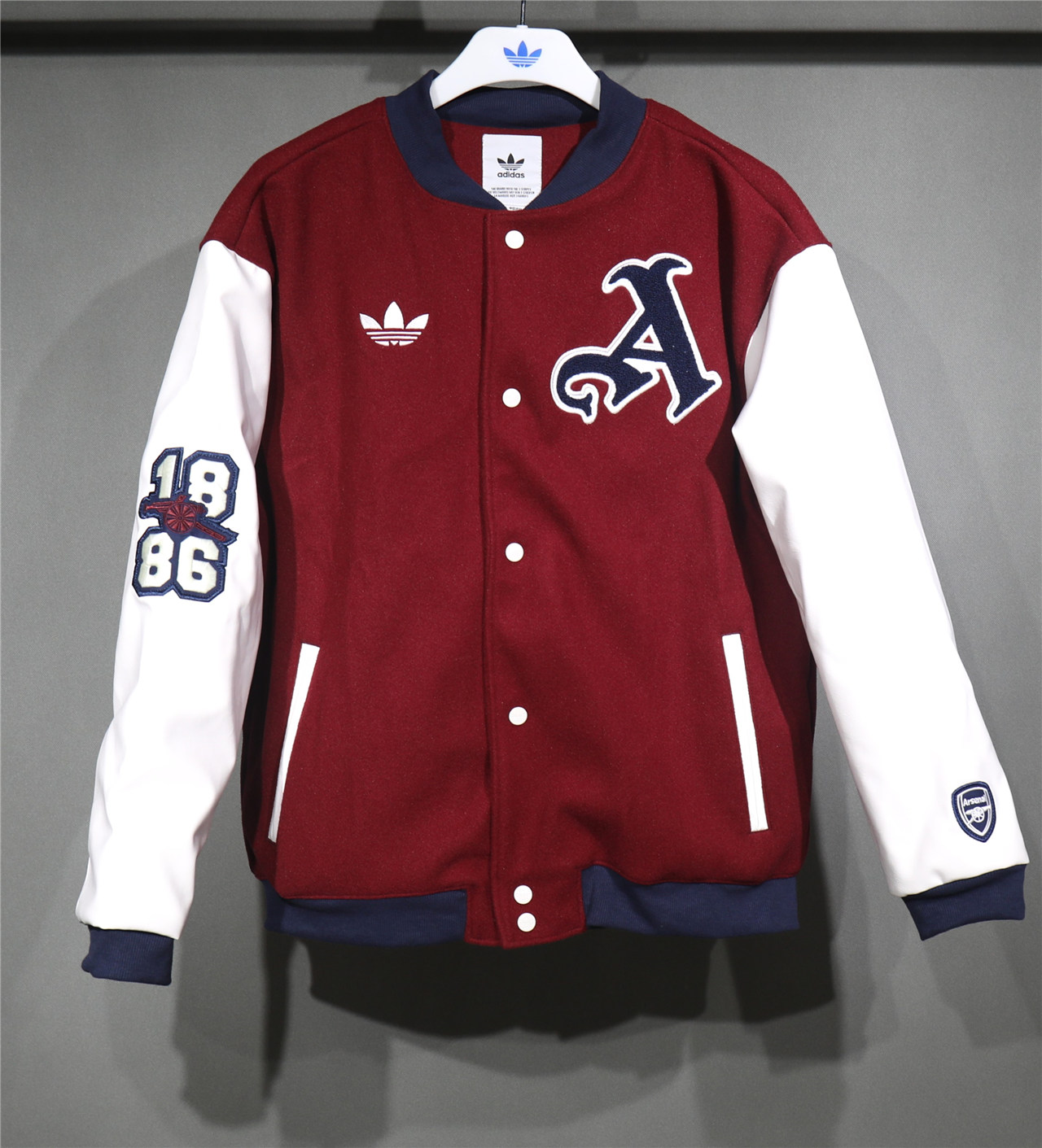 Mens Arsenal adidas Originals Varsity Jacket Red 2025