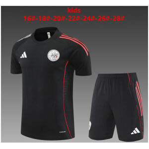 Kids Ajax Short Training Suit Black 2025/26