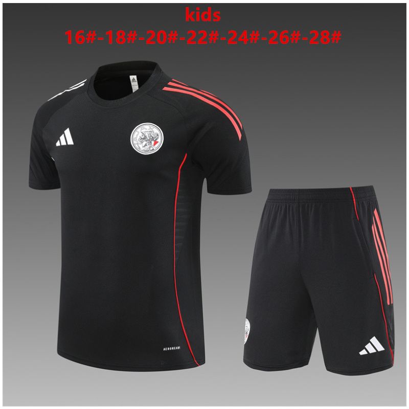 Kids Ajax Short Training Suit Black 2025/26