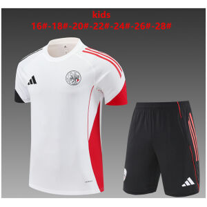 Kids Ajax Short Training Suit White 2025/26