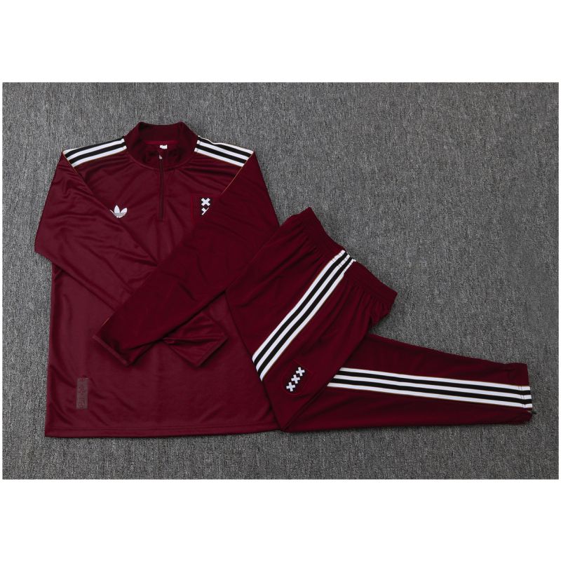 Kids Ajax Training Suit Burgundy 2025/26