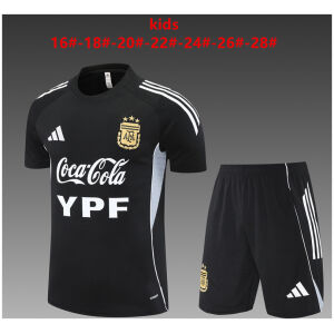Kids Argentina Short Training Suit Black 2025