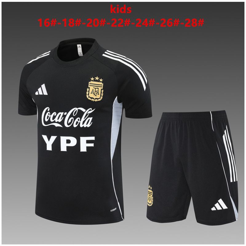 Kids Argentina Short Training Suit Black 2025