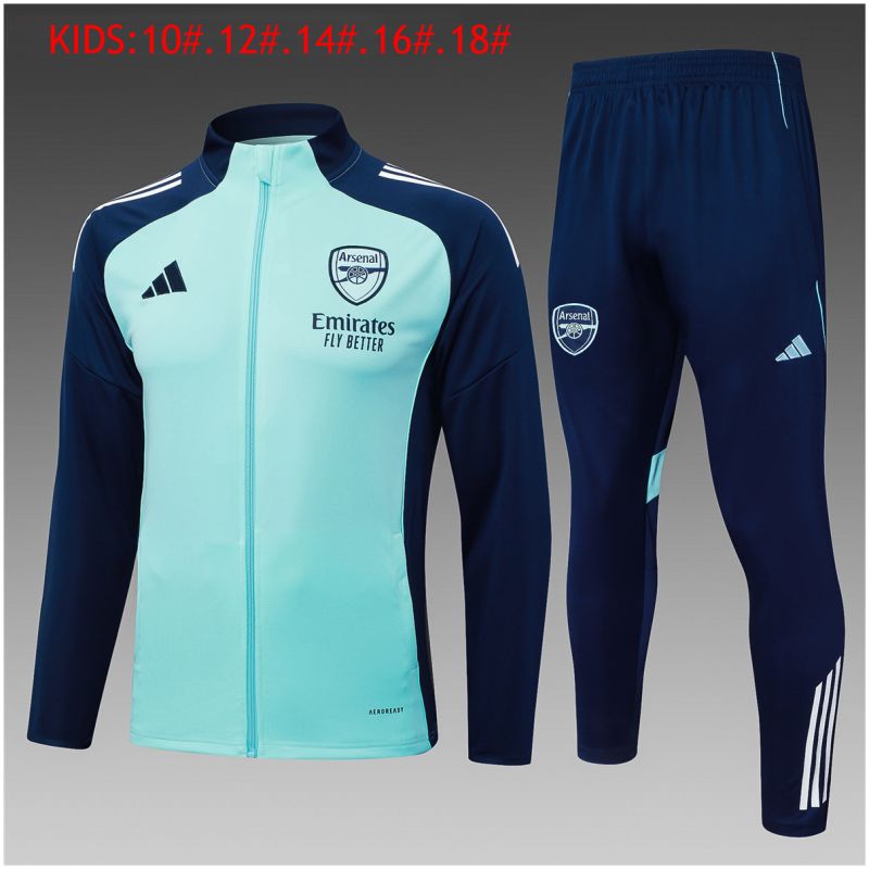 Kids Arsenal Jacket + Pants Training Suit Green 2025/26
