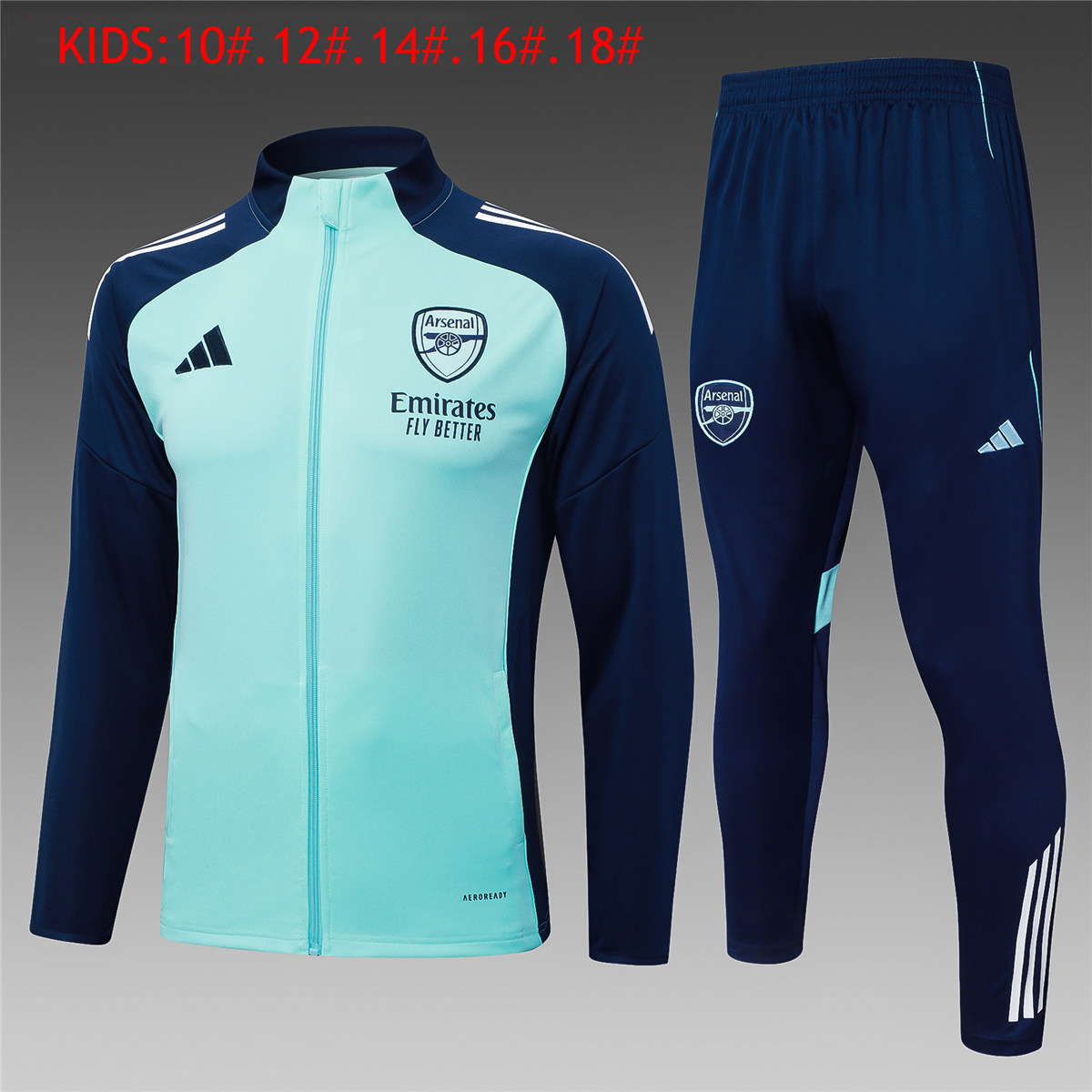 Kids Arsenal Jacket + Pants Training Suit Green 2025/26
