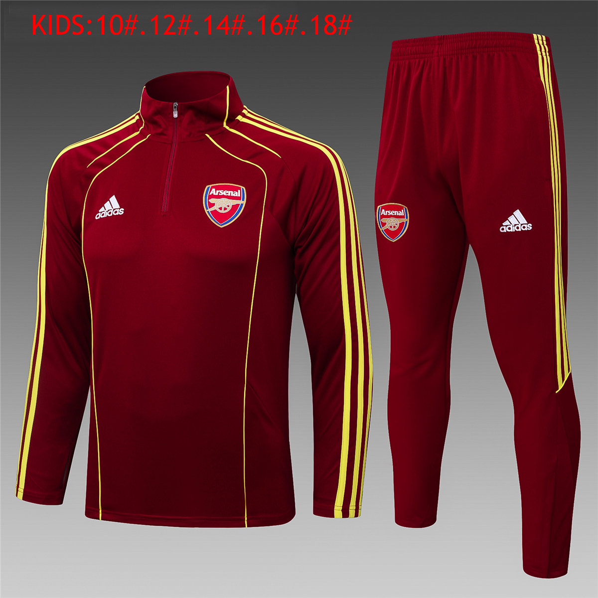 Kids Arsenal Training Suit Burgundy 2025/26