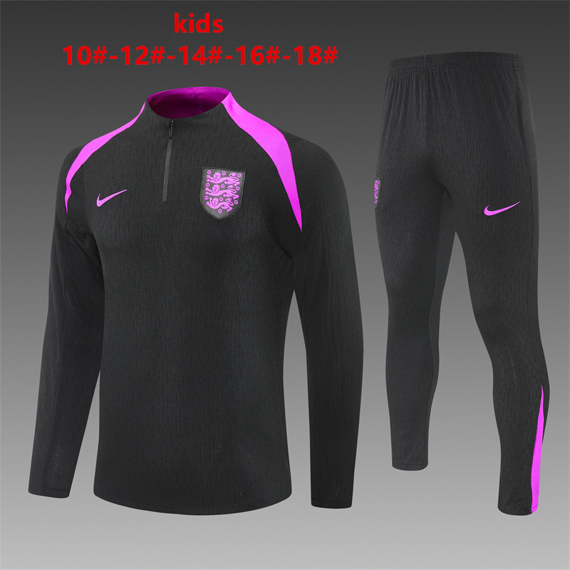Kids England Training Suit Black 2025