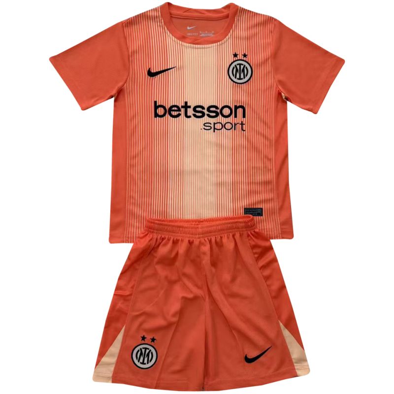 Kinder Inter Mailand Torwart Orange Trikot 2025/26-günstige Trikots