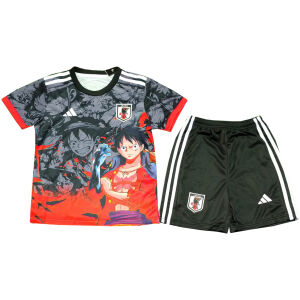 Kids Japan Special Edition King of Pirates Luffy Black Jersey 2025/26 Kids Japan Special Edition King of Pirates Luffy Black Jersey 2025/26