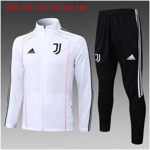 Kinder Juventus Jacke + Hose Trainingsanzug Weiß 2025/26-günstige Trikots