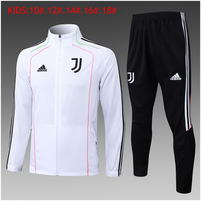Kinder Juventus Jacke + Hose Trainingsanzug Weiß 2025/26-günstige Trikots