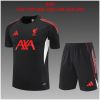 Kids Liverpool Short Training Suit Black 2025/26-cheap jerseys