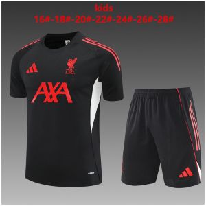 Kinder Liverpool Trainingsanzug Schwarz 2025/26-günstige Trikots
