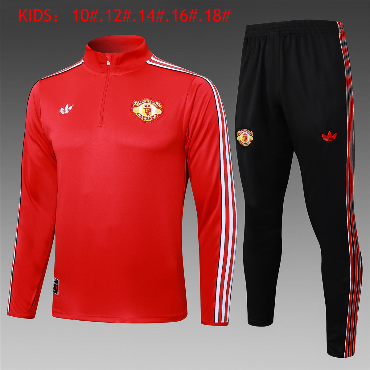Kids Manchester United Training Suit Red 2025/26
