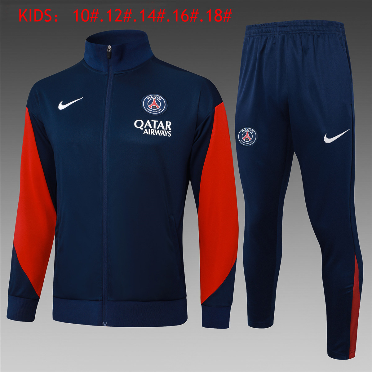 Kids PSG Jacket + Pants Training Suit Navy 2025/26
