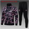 Kinder PSG x Jordan Trainingsanzug Jacke + Hose Schwarz 2025/26-günstige Trikots