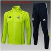 Kids Real Madrid Jacket + Pants Training Suit Green 2025/26