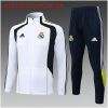 Kinder Real Madrid Trainingsanzug + Hose Weiß 2025/26-günstige Trikots