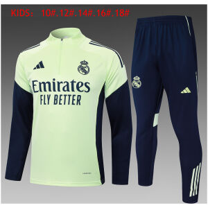 Kids Real Madrid Training Suit Light Green 2025/26