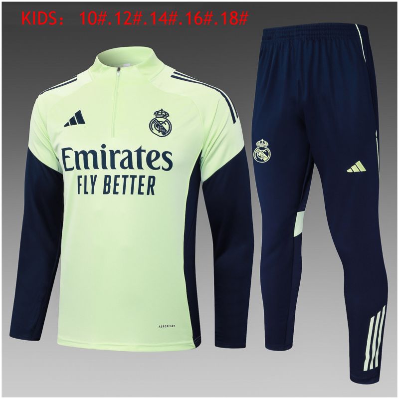 Kids Real Madrid Training Suit Light Green 2025/26