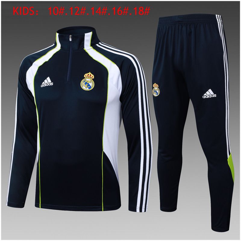 Kids Real Madrid Training Suit Royal – White 2025/26