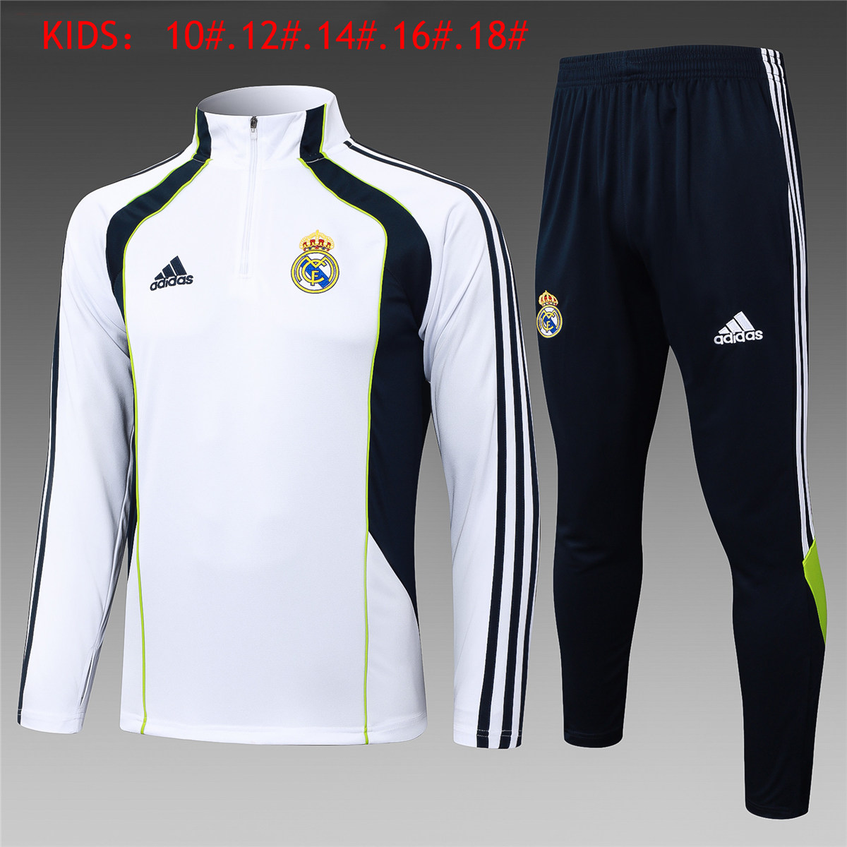Kids Real Madrid Training Suit White 2025/26