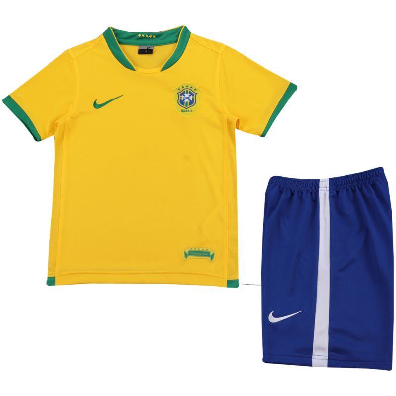 Kids Retro Brazil Home Jersey 2006