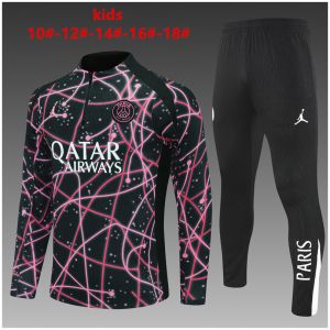 Kinder x Jordan PSG Trainingsanzug Schwarz Grafik 2025/26-günstige Trikots