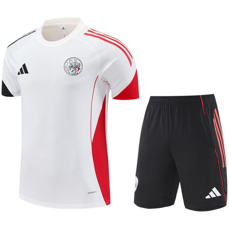 Mens Ajax Short Training Suit White 2025/26
