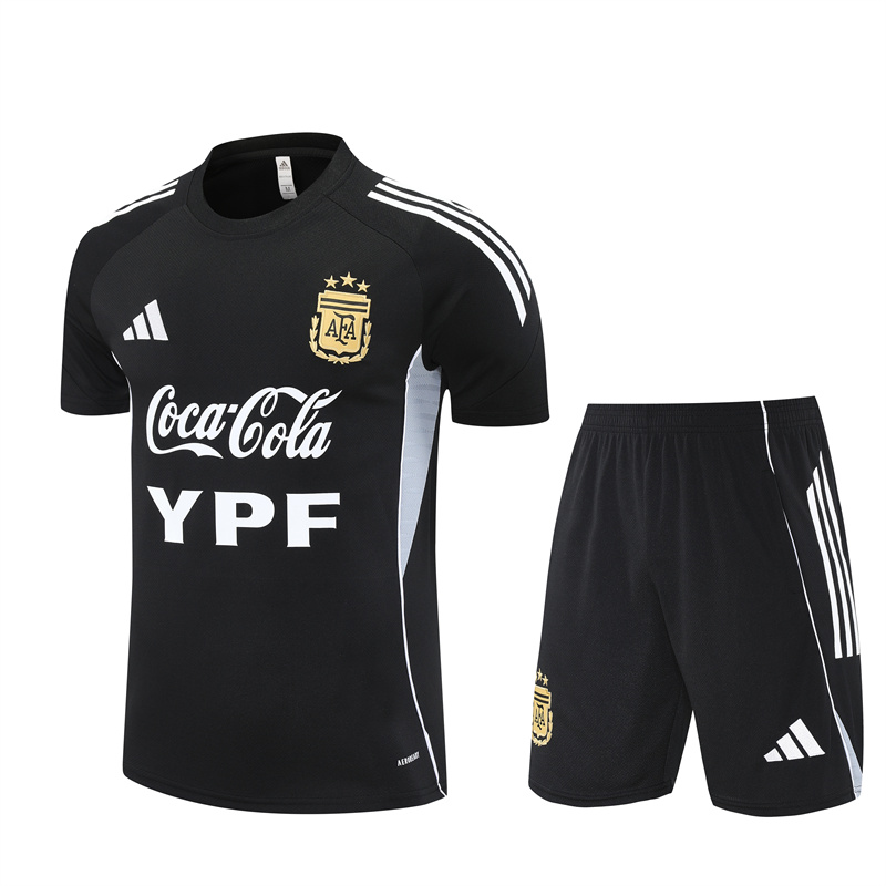 Mens Argentina Short Training Suit Black 2025