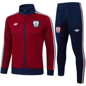 Mens Arsenal Jacket + Pants Training Suit Burgundy 2025/26