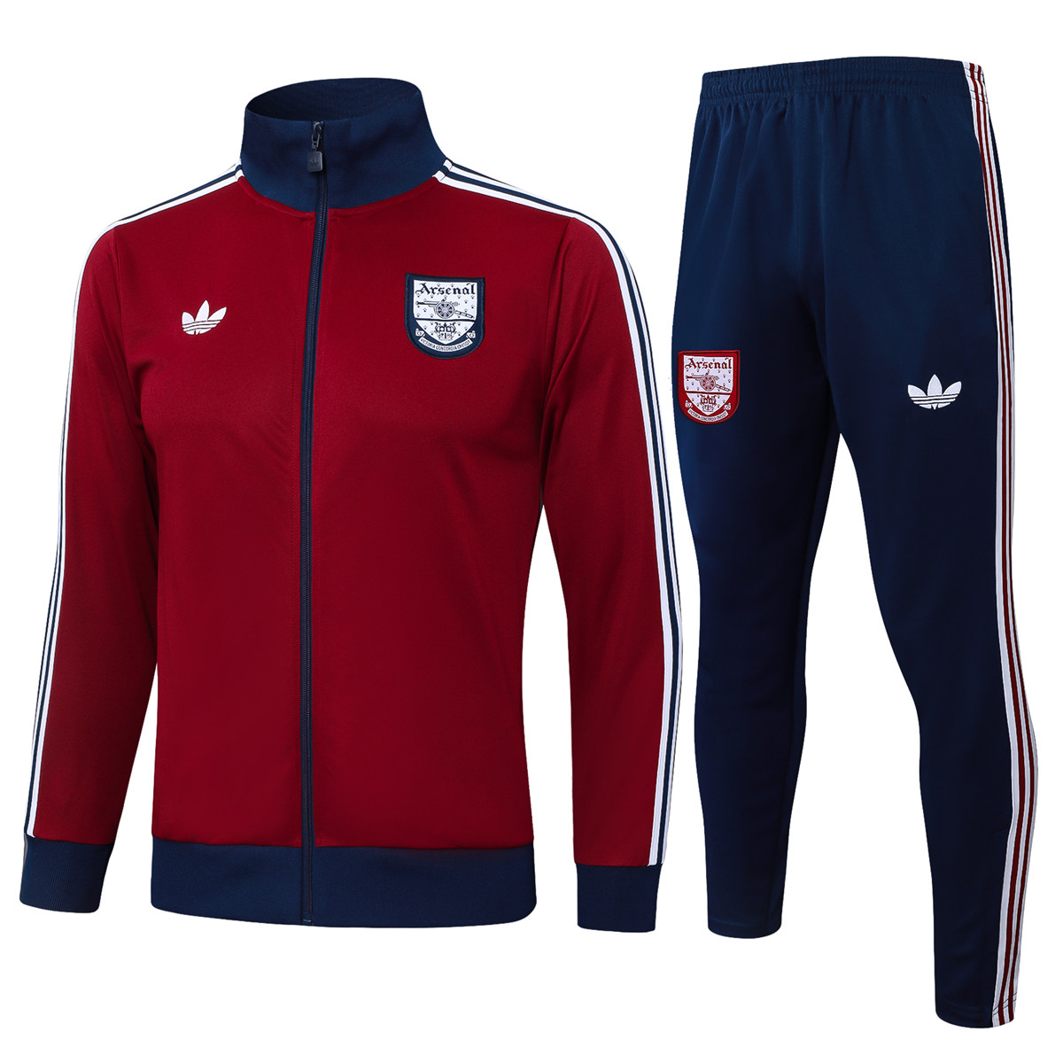 Mens Arsenal Jacket + Pants Training Suit Burgundy 2025/26