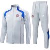 Männer Bayern München Trainingsanzug Jacke + Hose Hellgrau 2025/26-günstige Trikots