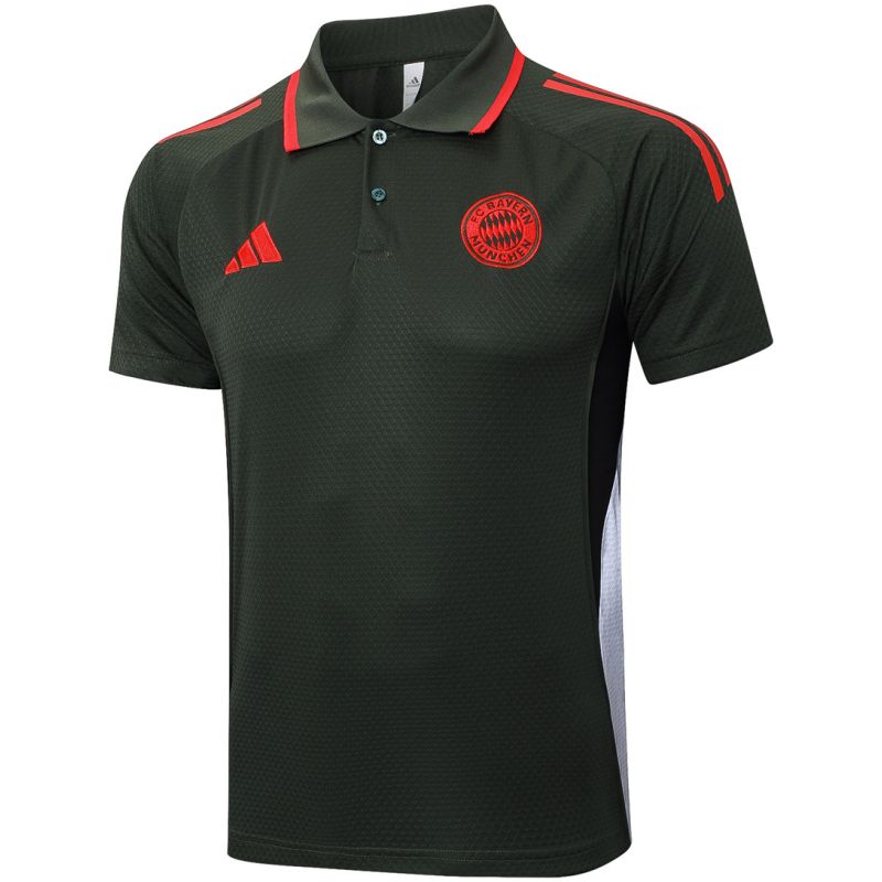 Mens Bayern Munich Polo Shirt Dark Green 2025/26