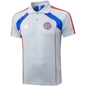Männer Bayern München Polo-Shirt Hellgrau 2025/26-günstige Trikots